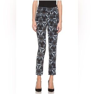 *A.L.C.* BLACK & BLUE PRINT SILK PANTS- SIZE 4